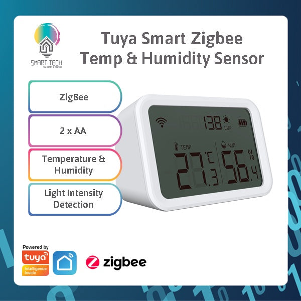 SMART TECH® Tuya Smart ZigBee Bluetooth Mesh Brightness Thermometer Sensor Light Temperature Humidity Detector