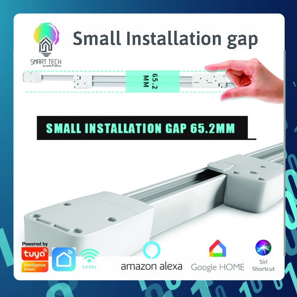 SMART TECH® Tuya WiFi Smart Curtain Track Motor System with adjustable track