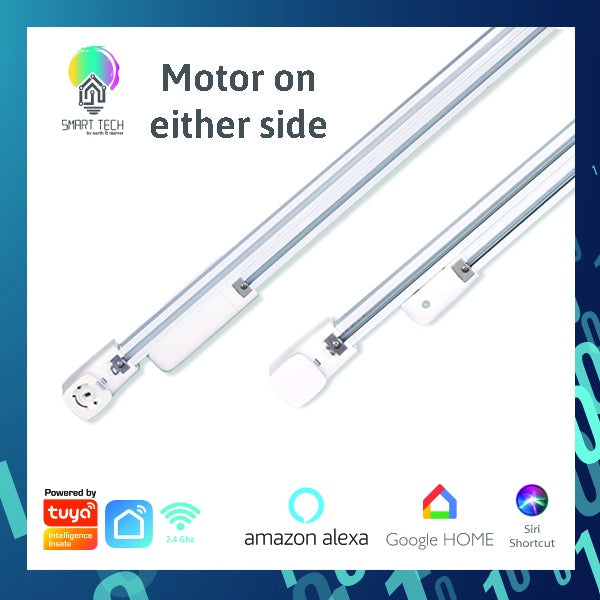SMART TECH® Tuya WiFi Smart Curtain Track Motor System with adjustable track