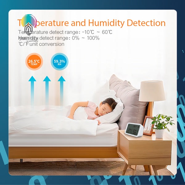 SMART TECH®  Tuya Smart ZigBee Bluetooth Mesh Brightness Thermometer Sensor Light Temperature Humidity Detector
