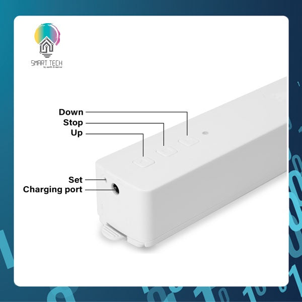 SMART TECH® Tuya Zigbee Roller Blind - internal Battery - Smart Motorized Chain Driver Pull Bead Electric Curtain