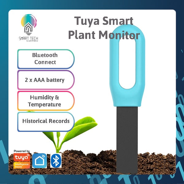 SMART TECH® Tuya Smart Bluetooth Plant Monitor Sensor with humidity and temperature