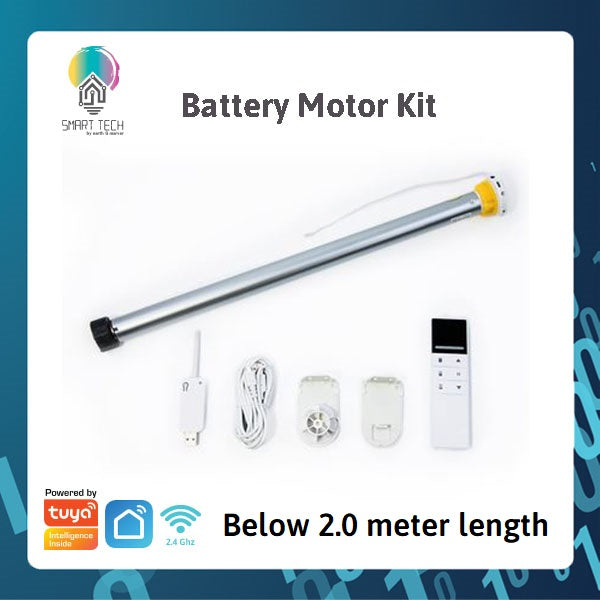 SMART TECH® Tuya Smart WiFi Custom Cut Roller Blind motor solution system
