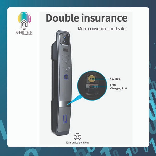 (Local Stock) Tuya Smart Digtial Door /Synchronize opening Door and Gate lock set. Fingerprint and Facial for Door Lock.