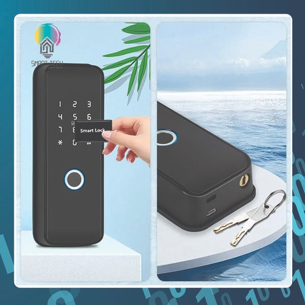 (Local Stock) Tuya Smart Digtial Door /Synchronize opening Door and Gate lock set. Fingerprint and Facial for Door Lock.