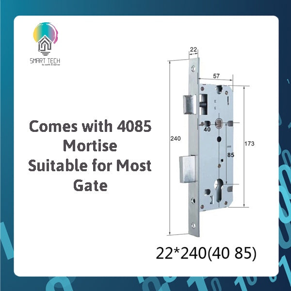 ( Local Stock ) HDB Gate Lock Smart Tech Tuya Smart Bluetooth Dual Fingerprint Gate lock