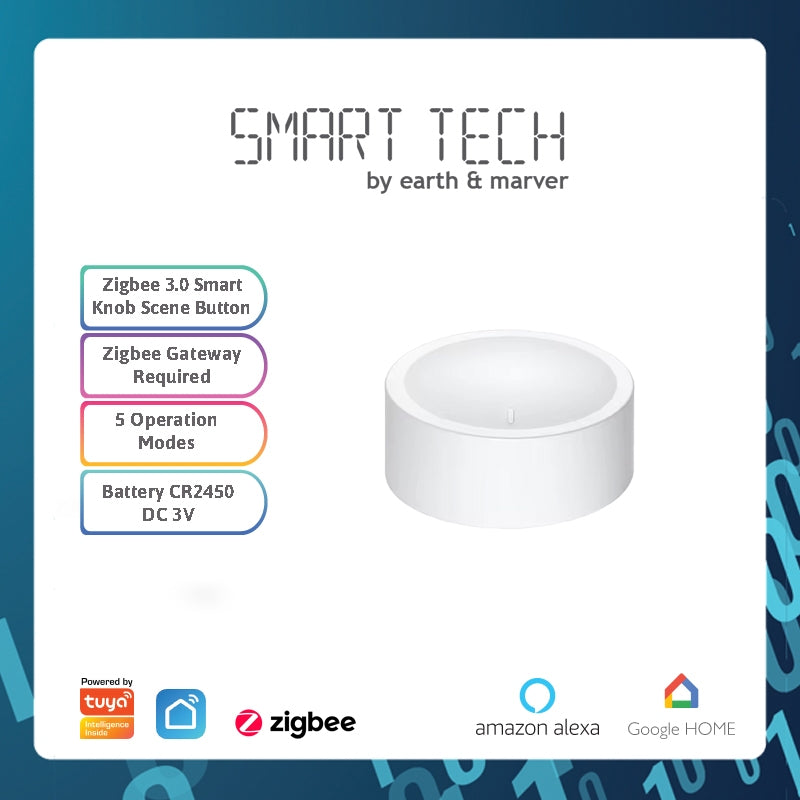 Smart Tech Tuya Zigbee Smart Knob Switch Dimmer Wireless Scene