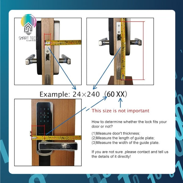 ( Local Stock ) HDB Gate Lock Smart Tech Tuya Smart Bluetooth Dual Fingerprint Gate lock