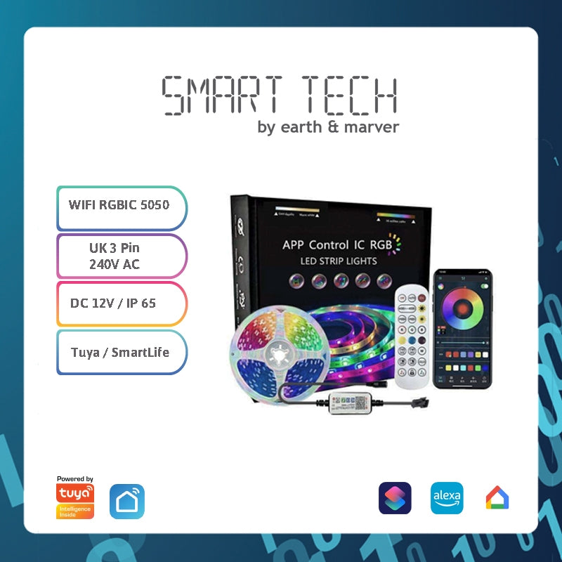 Smart Tech Tuya SamrtLife WIFI RGBIC LED 5050 Kit IP 65