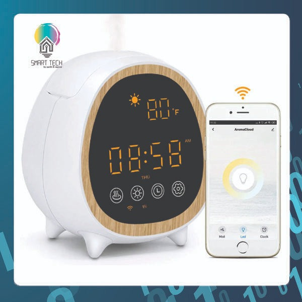 Smart Tech Tuya / Smartlife Aroma Diffuser with Clock , Alarm , Weather , Temperature WiFi 2.4Ghz