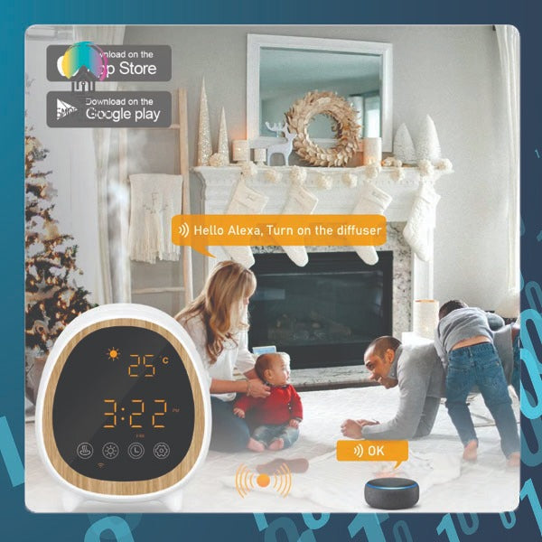 Smart Tech Tuya / Smartlife Aroma Diffuser with Clock , Alarm , Weather , Temperature WiFi 2.4Ghz