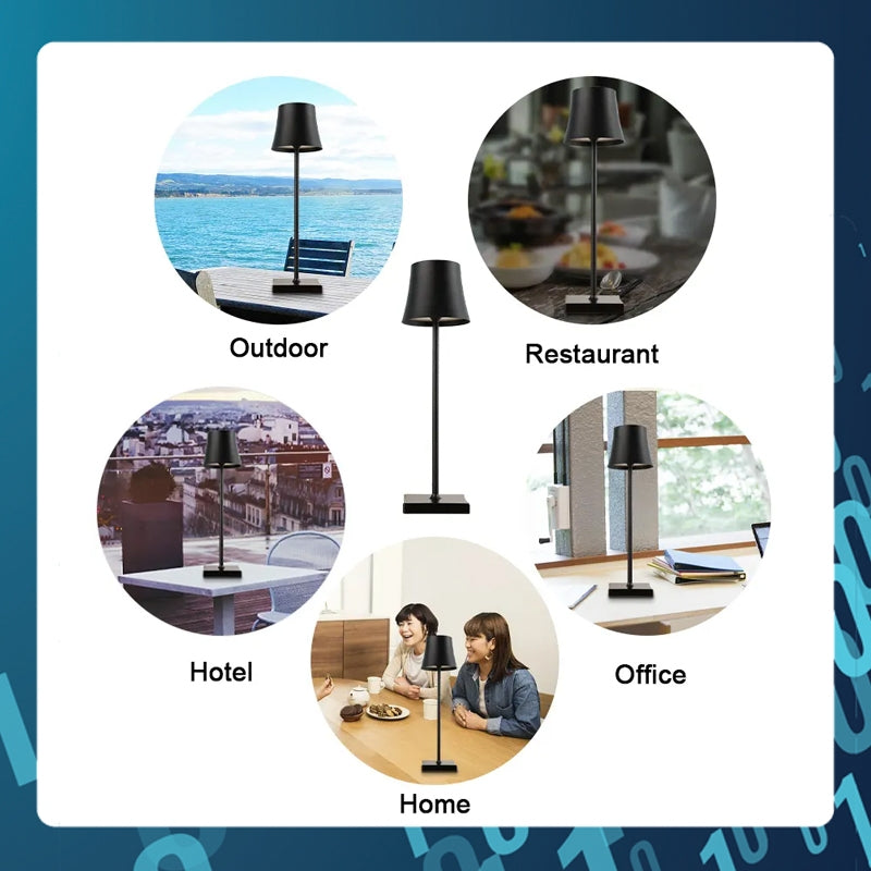 Smart Tech Ambient Table Lamp With Adjustable Brightness, Changeable Colours Type C charging