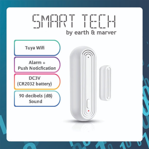 Smart Tech Tuya Smart WiFi Contact Sensor / Door senser with alarm Smart life APP