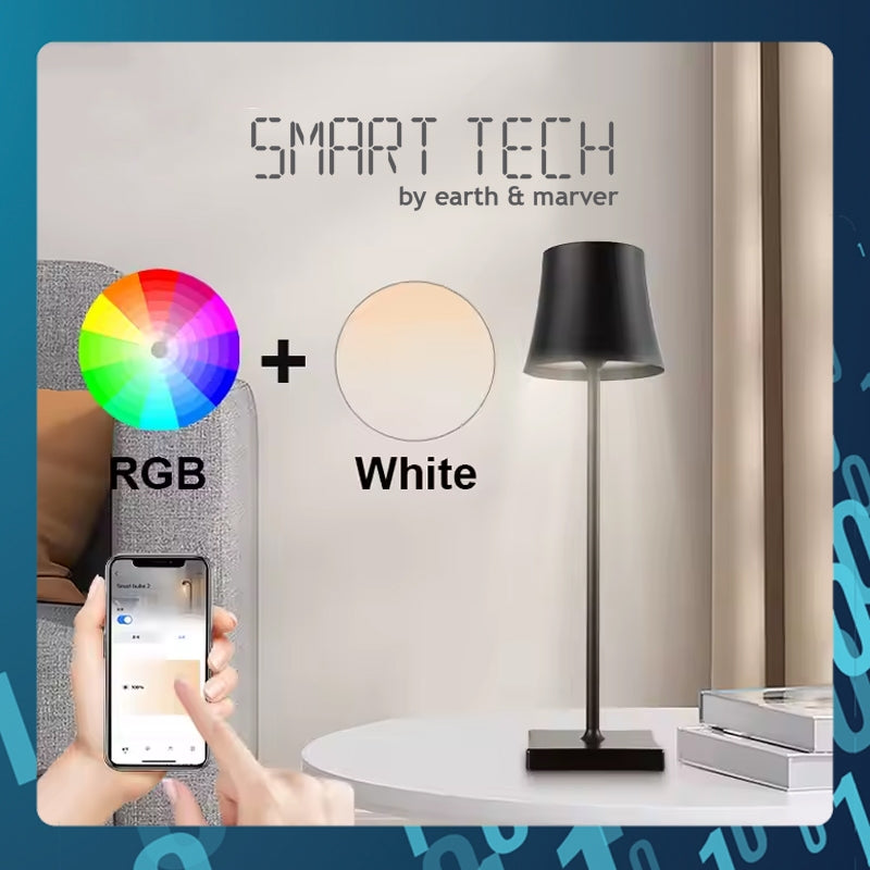 Smart Tech Ambient Table Lamp With Adjustable Brightness, Changeable Colours Type C charging