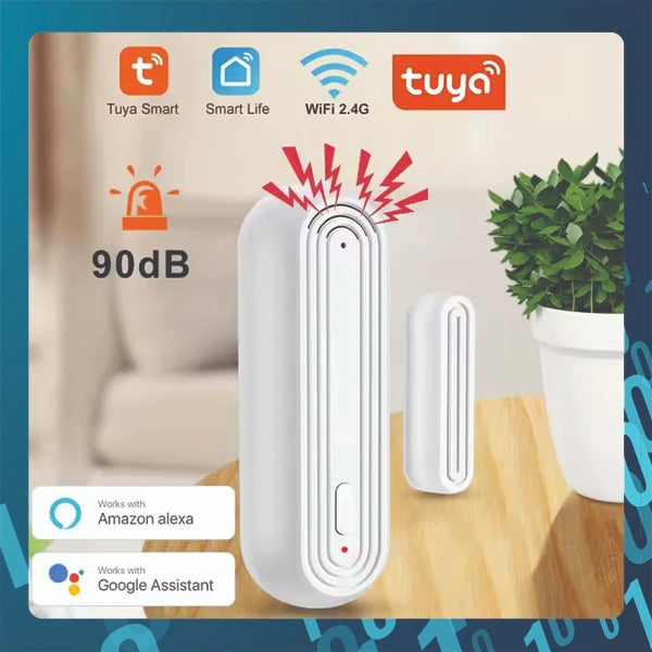 Smart Tech Tuya Smart WiFi Contact Sensor / Door senser with alarm Smart life APP