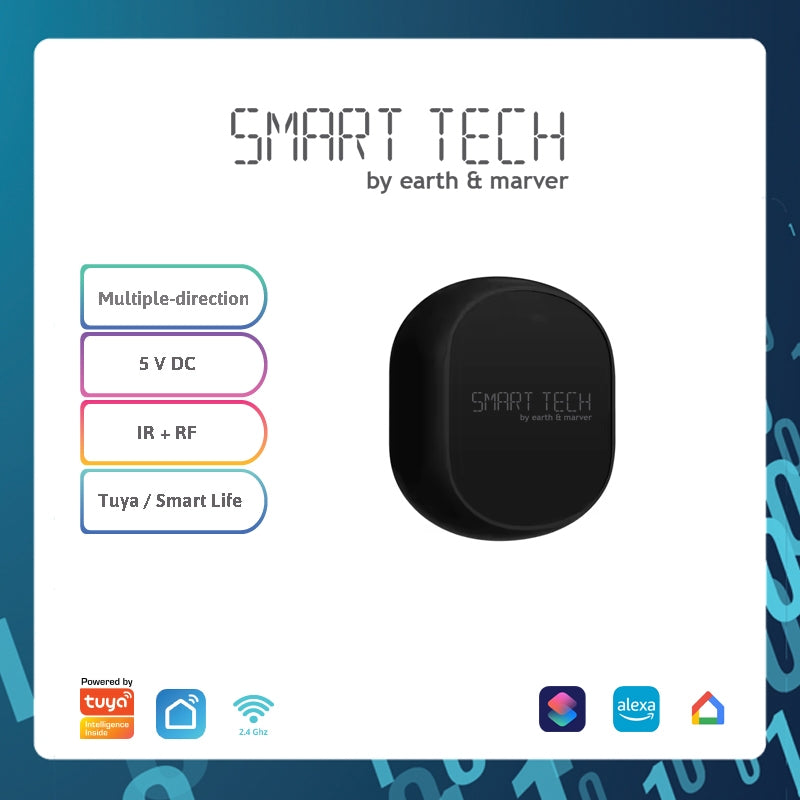 Smart Tech Tuya Smart / Smart Life IR/RF Controller – Automate AC, TV, Fans with Wi-Fi & Voice Commands