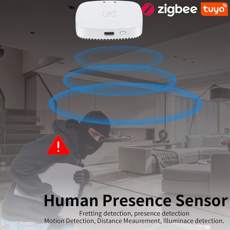 Smart Tech Tuya Mini Smart Home Motion Detector | Human Presence Alarm System Sensor