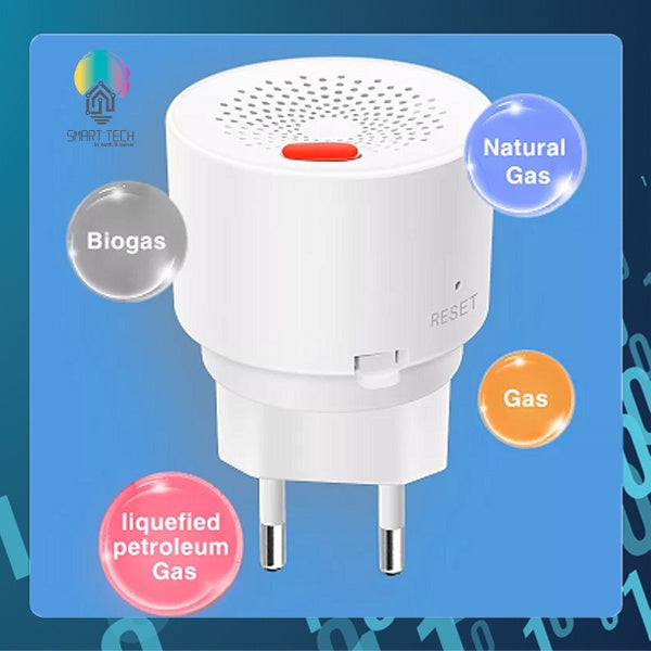 SMART TECH® Tuya Smart IOT Wireless Multi-gas Monitor Alarm Natural Kitchen Gas Detector Zigbee Tuya Gas LPG