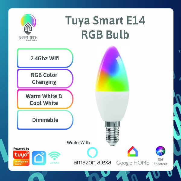 SMART TECH® Tuya Smart Bulb RGB + Warm White