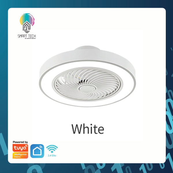 Tuya Smart Fan DC Motor 3 Blade Ceiling Fan with 3 Tone LED Light Kit and Remote Control / IOS Android Tuya Smartlife