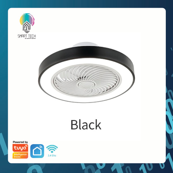 Tuya Smart Fan DC Motor 3 Blade Ceiling Fan with 3 Tone LED Light Kit and Remote Control / IOS Android Tuya Smartlife