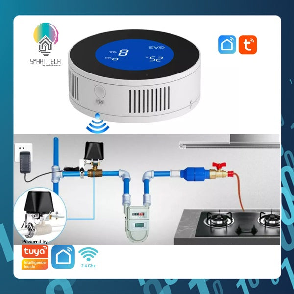 SMART TECH® Tuya Smartlife WiFi Natural Gas Leak Detector Detection Alarm Carbon Monoxide & Explosive Gas Detector USB