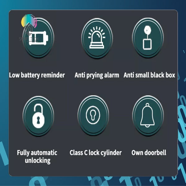 SMART TECH® Tuya Smart Wifi Face Recognition Smart Door Lock With Camera