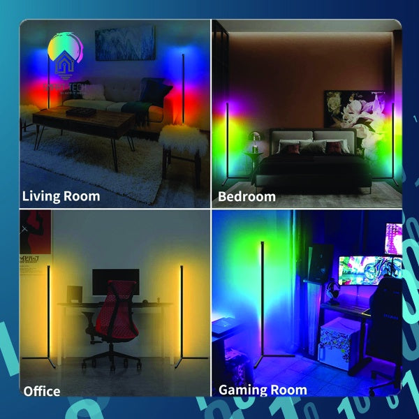 SMART TECH® USB Smart Wifi Tuya Standing Corner Lamp RGB white / Tuya Smart Life / Google Alexa / Voice Control