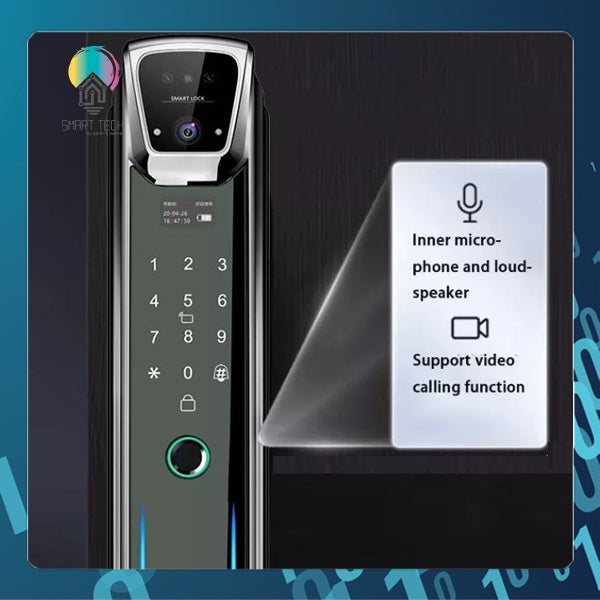 SMART TECH® Tuya Smart Wifi Face Recognition Smart Door Lock With Camera