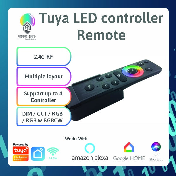 SMART TECH® Tuya Smart life WiFi 5 In 1 LED Controller DC12-24V 2.4G RF Remote