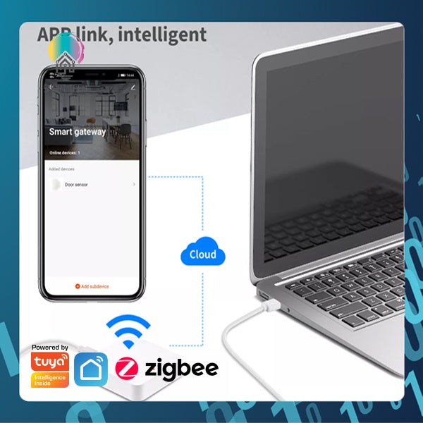 SMART TECH®  Tuya Smart Life Zigbee + Bluetooth Gateway Hub / Multi-Mode Gateway