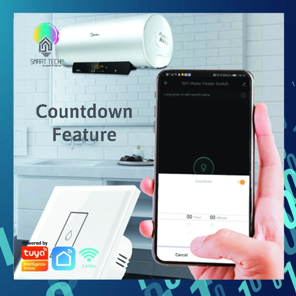 SMART TECH® Tuya Smart Wifi or Zigbee Water Heater Switch Boiler 20A