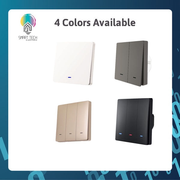 SMART TECH® Smart Switch Tuya Wifi BLE No Neutral Wire, Capacitor Needed Smart Life Alexa and Google Assistance