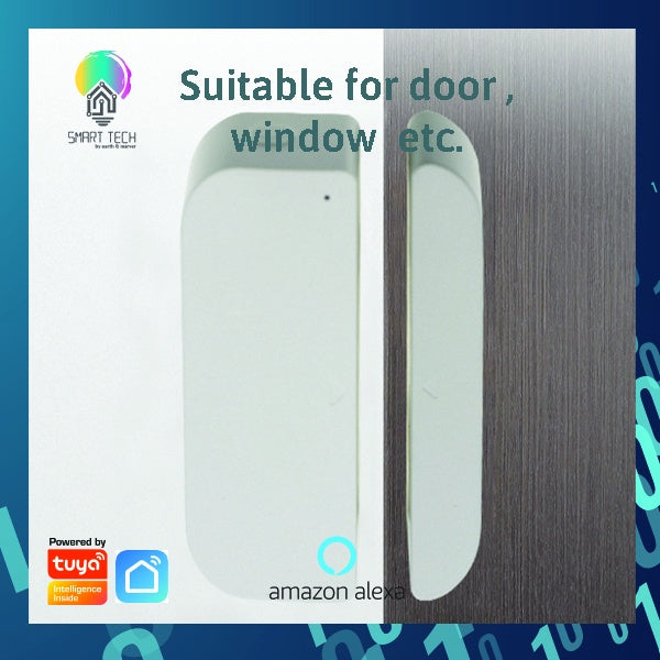 SMART TECH® Tuya WiFi Smart Door Sensor using 2 x AAA battery 3M paste on