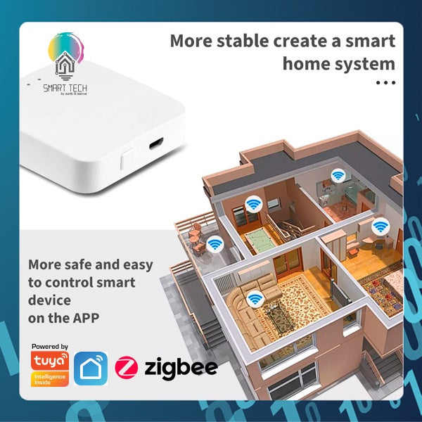 SMART TECH®  Tuya Smart Life Zigbee + Bluetooth Gateway Hub / Multi-Mode Gateway