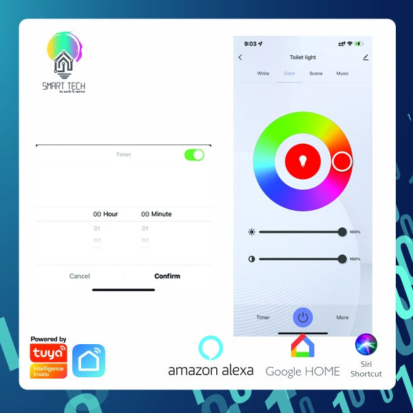 SMART TECH® Tuya Smart Bulb RGB + Warm White