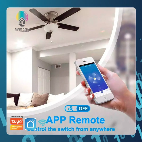 SMART TECH®  WIFI Smart Ceiling Fan Controller Light smartlife Speed Remote Control Switch Work With Alexa Google Home