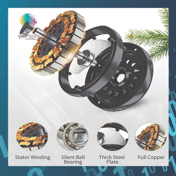 Tuya Smart 42inch retractable 4 blades ceiling fan with LED light and remote control