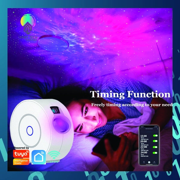 SMART TECH® Tuya Smart Wifi Galaxy Projector Aurora Starry Galaxies / Star Night Lights