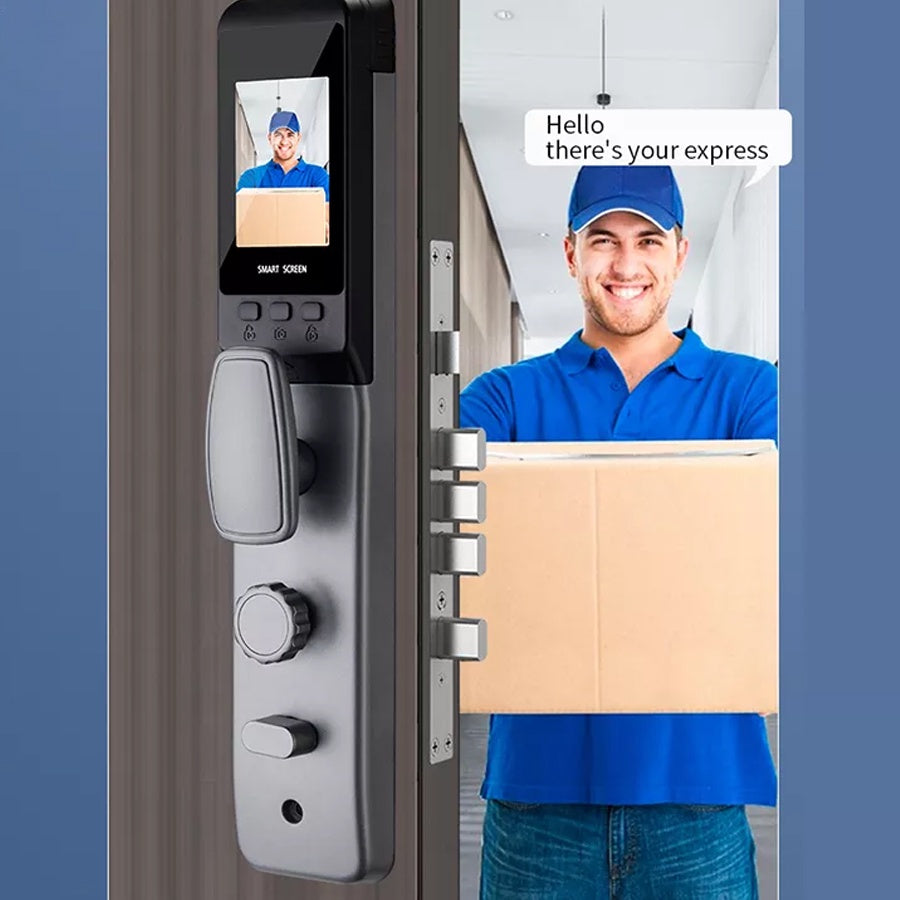 SMART TECH®  Tuya WIFI Biometric Smart Door Lock with door viewer