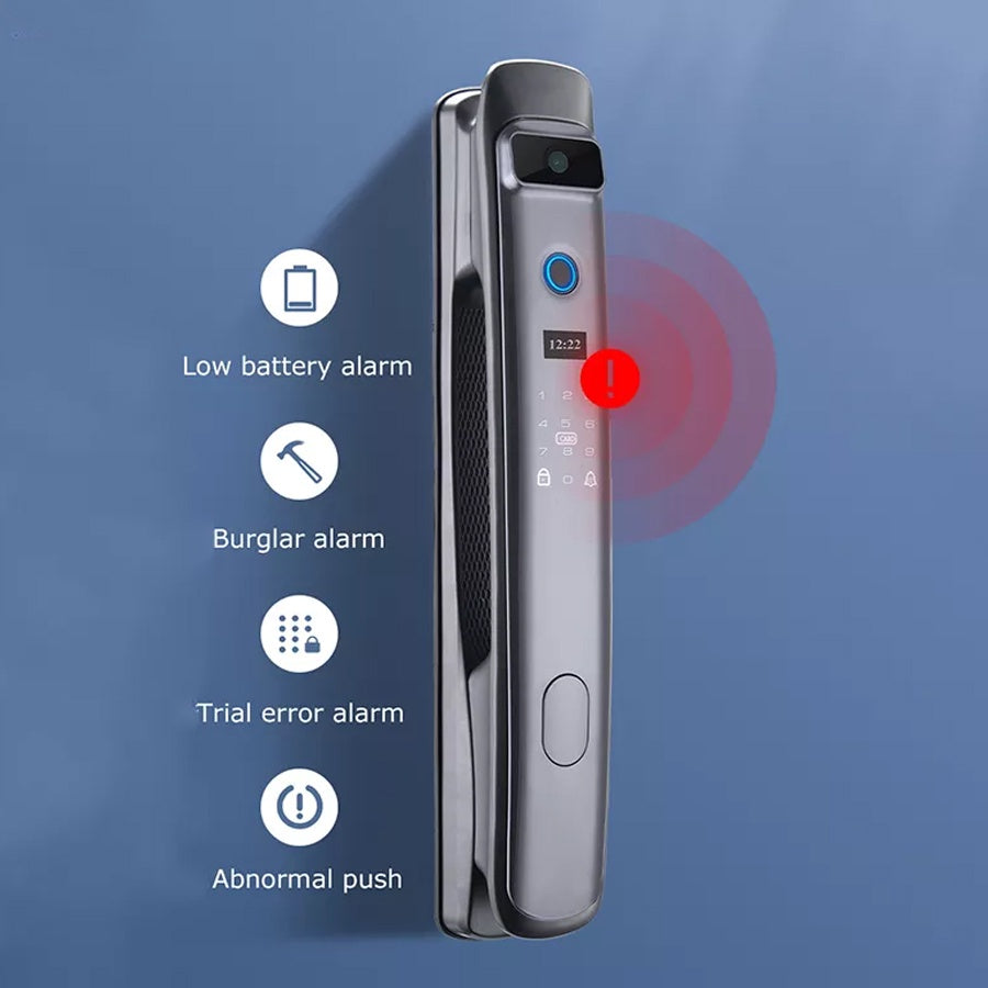 SMART TECH®  Tuya WIFI Biometric Smart Door Lock with door viewer