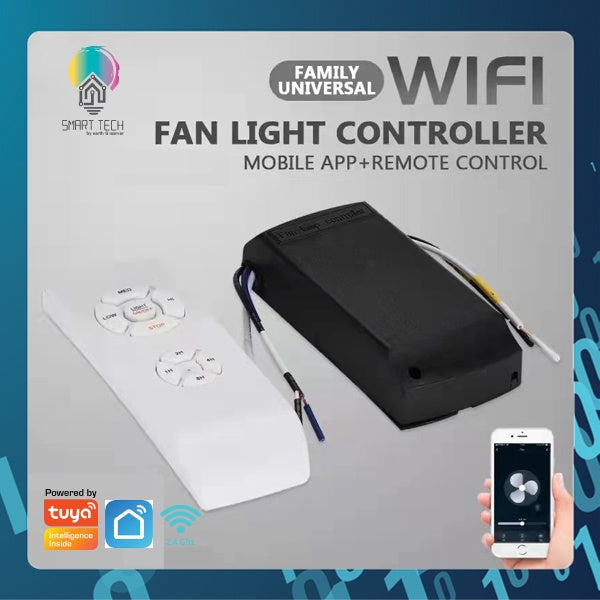 SMART TECH®  WIFI Smart Ceiling Fan Controller Light smartlife Speed Remote Control Switch Work With Alexa Google Home