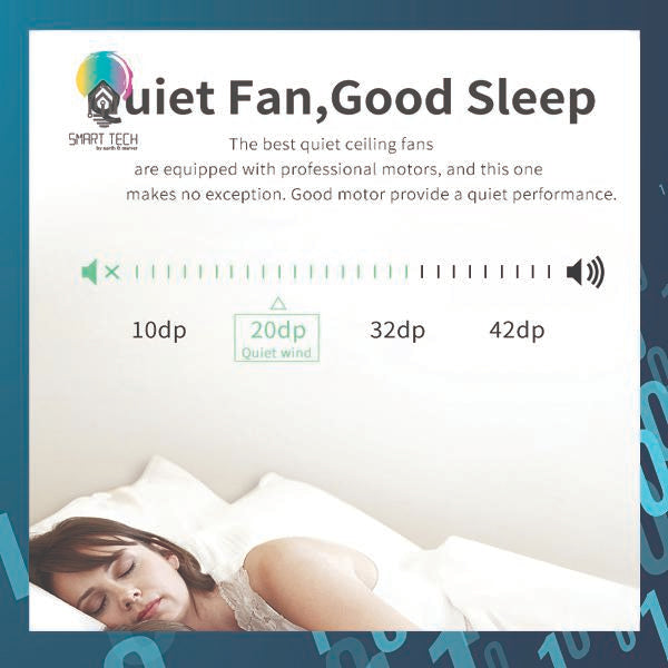 Tuya Smart 42inch retractable 4 blades ceiling fan with LED light and remote control