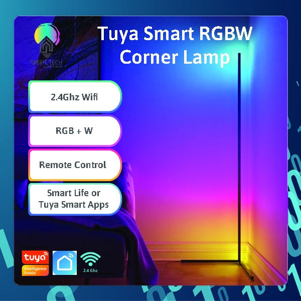 SMART TECH® USB Smart Wifi Tuya Standing Corner Lamp RGB white / Tuya Smart Life / Google Alexa / Voice Control