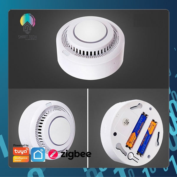 SMART TECH® Tuya Zigbee Smoke Detector Fire Alarm System Smart Home Tuya Smartlife