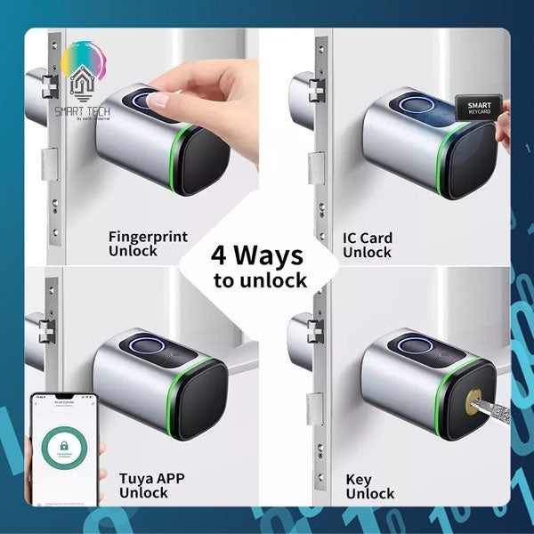 SMART TECH® Tuya Smart Fingerprint Cylinder Lock