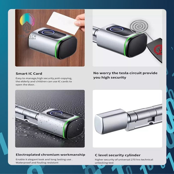 SMART TECH® Tuya Smart Fingerprint Cylinder Lock