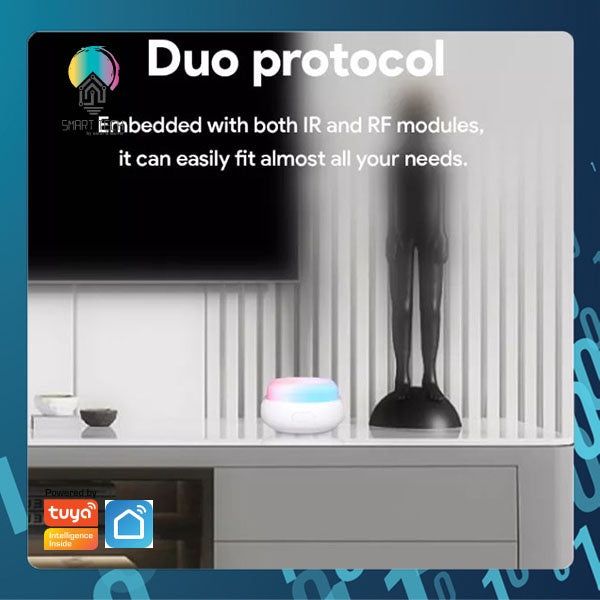 SMART TECH® Tuya Smart WiFi IR (Infra) and RF (433Mhz) along with RGB mode light USB C No hub Self learning 6000+ bran