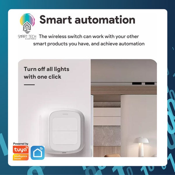 SMART TECH® Tuya WiFi 2 Gang Scene Switch