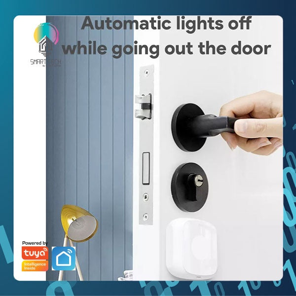 SMART TECH® Tuya Smart Zigbee Contact Sensor with Scene Button Smart Life door sensor drawer window contact magnet wit
